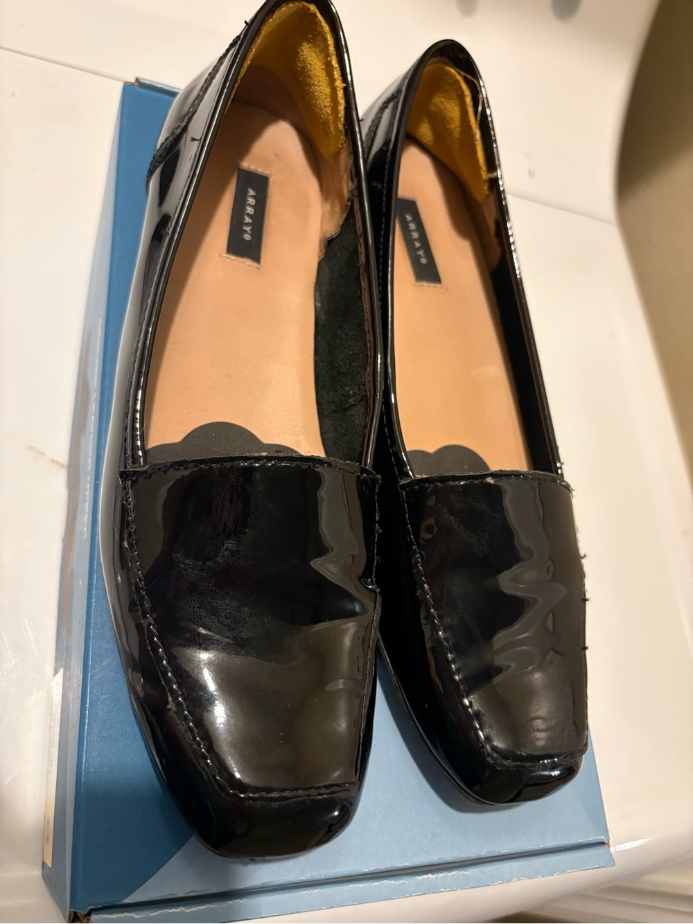 Array Black Patent Leather Loafers